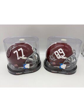 Matt Womack LaBryan Ray Signed Alabama Crimson Tide Schutt Mini Helmets Lot of 2